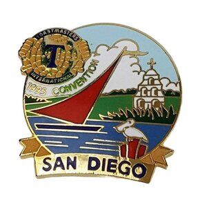 Toastmasters International Pin 1995 Convention San Diego California CA Lapel Hat